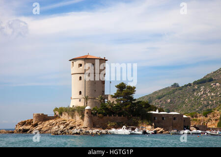 Campese torre, Campese village, l'Isola del Giglio, Arcipelago Toscano, Toscana, Italia, Europa Foto Stock