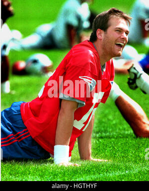 New England Patriots Tom Brady rookie anno prima di prendere il timone da Bledsoe foto di bill belknap Foto Stock