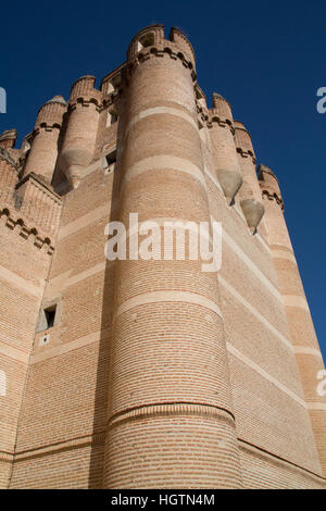 Castello di Coca, costruito xv secolo, Coca, Segovia, Spagna Foto Stock