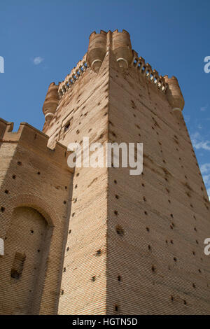 Castello di La Mota, costruito del XII secolo, Medina del Campo, Valladolid, Spagna Foto Stock