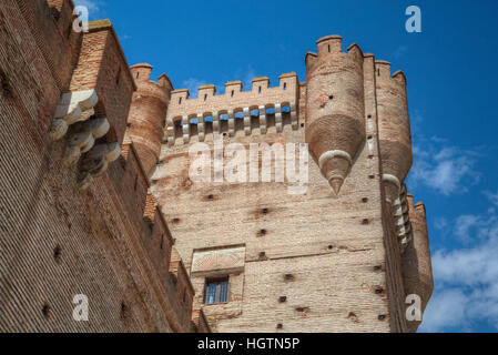 Castello di La Mota, costruito del XII secolo, Medina del Campo, Valladolid, Spagna Foto Stock