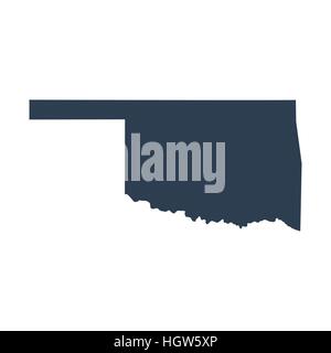 Mappa di Stati Uniti stato Oklahoma Illustrazione Vettoriale