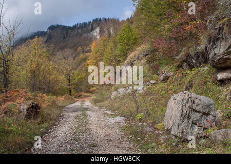 Nakerala Cresta di montagna, montagne del Caucaso, Racha montagne, Tqibuli, Imereti, Racha, Kutaisi, Georgia Foto Stock