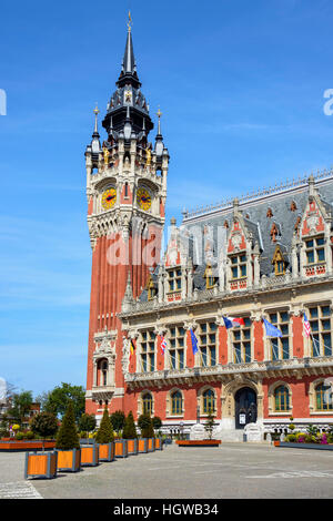 Town Hall, Calais, Francia, Hotel de la ville Foto Stock