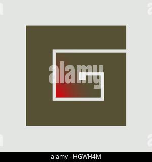 Logo G, monogramma o iniziale, design vettoriali su sfondo separati. Illustrazione Vettoriale