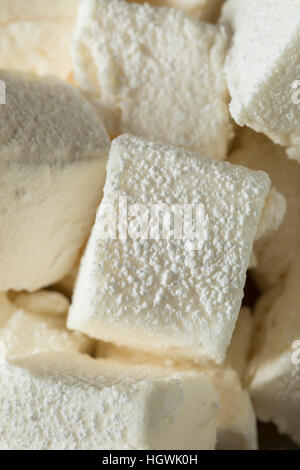 Dolci fatti in casa Square Marshmallows pronto a mangiare Foto Stock