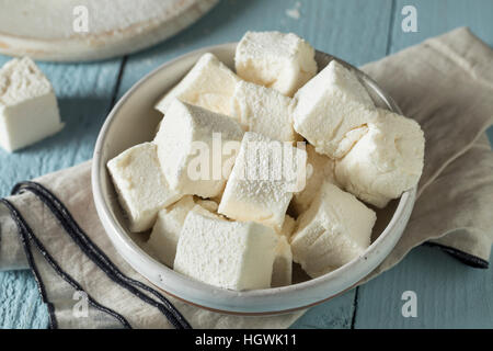 Dolci fatti in casa Square Marshmallows pronto a mangiare Foto Stock