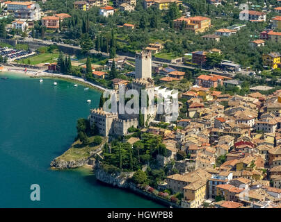 Castello di Malcesine, Malcesine, Lago di Garda, Veneto, Italia Foto Stock