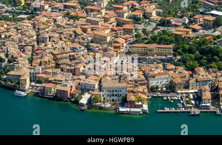 Porto, Malcesine, Lago di Garda, Veneto, Italia Foto Stock