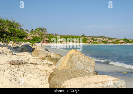 Aruba, dei Caraibi - 26 Settembre 2012: una vista straordinaria dalla baby beach ad Aruba isola del Mar dei Caraibi Foto Stock