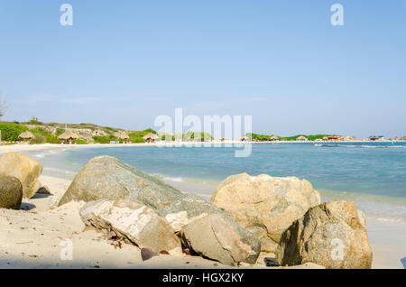 Aruba, dei Caraibi - 26 Settembre 2012: una vista straordinaria dalla baby beach ad Aruba isola del Mar dei Caraibi Foto Stock