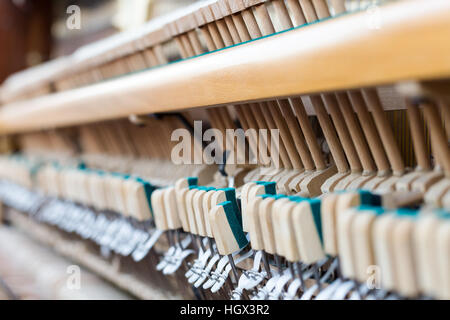 Piano inside close up Foto Stock