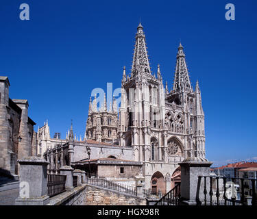 La Cattedrale di Burgos di St Mary, Burgos, Castiglia e Leon, Spagna Foto Stock