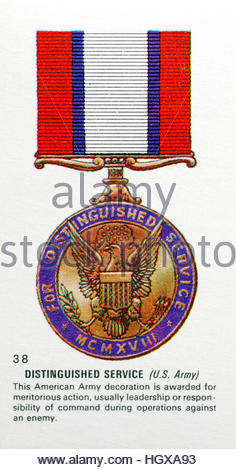 Distinguished Service Medal, American medaglia per la benemerita azione contro il nemico Foto Stock