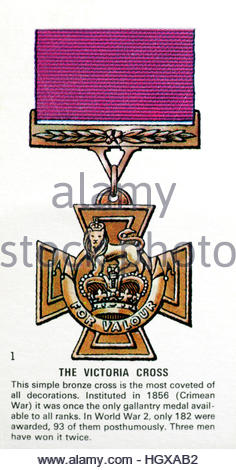 La Victoria Cross, British medaglia per galanteria attribuito a tutti i ranghi delle forze armate Foto Stock