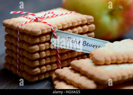 Butterkekse, Butterkeks, Petit Beurre Foto Stock