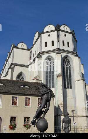 Dom Domplatz, Halle an der Saale, Sachsen-Anhalt, Deutschland Foto Stock