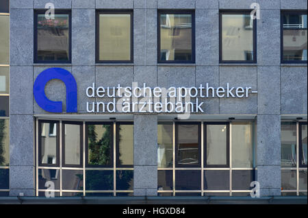 Deutsche Apotheker- und Aerztebank- apoBank, Kantstrasse, Charlottenburg di Berlino, Deutschland Foto Stock