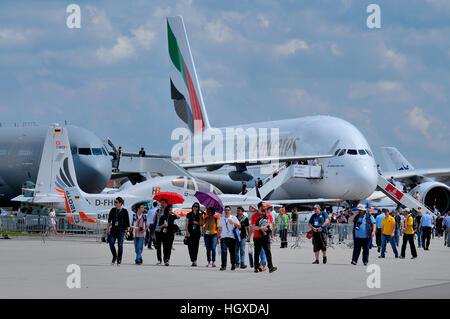 Besucher, Airbus A380, Ila, Berlino-Schoenefeld, Deutschland Foto Stock