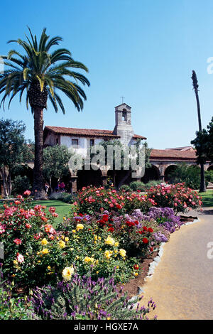 La missione di San Juan Capistrano, California, Stati Uniti d'America - punto di riferimento storico fondato 1776 Foto Stock