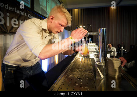 Amsterdam. 11-01-2017. Campionato olandese spillatura della birra. Foto Stock