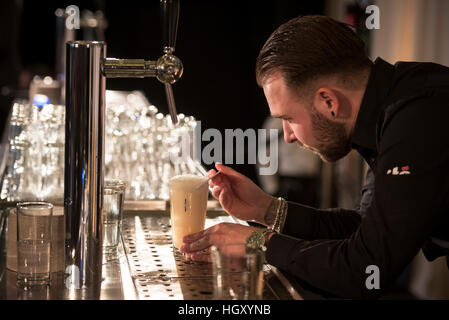 Amsterdam. 11-01-2017. Campionato olandese spillatura della birra. Foto Stock