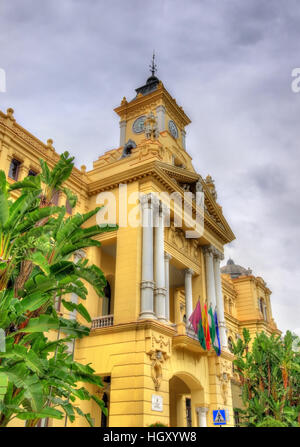 Ayuntamiento de Malaga, il consiglio comunale edificio. Spagna Foto Stock