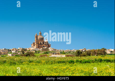 Chiesa di Xewkija Gozo Foto Stock