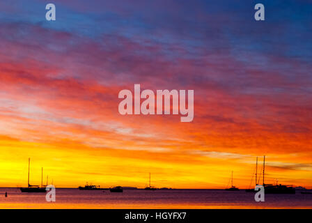 Colorato Tramonto Romantico Foto Stock