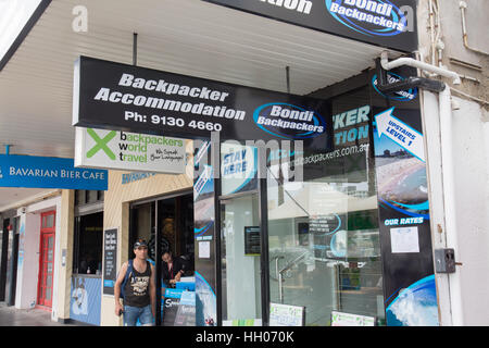 La spiaggia di Bondi alloggi per backpacker, Sydney sobborghi orientali, Nuovo Galles del Sud, Australia Foto Stock