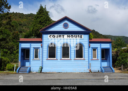 L'ex courthouse di Reefton in Nuova Zelanda. Foto Stock