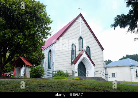 La Chiesa del Sacro Cuore nel Reefton, Nuova Zelanda. Foto Stock