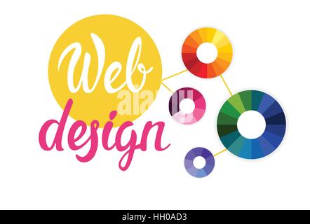 Grafica Web Design Creative Banner Illustrazione Vettoriale