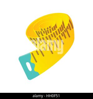 Nastro di misurazione icona, stile cartoon Illustrazione Vettoriale