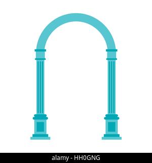 Arco semicircolare icona, stile piatto Illustrazione Vettoriale