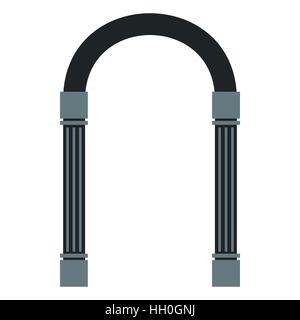 Arco semicircolare icona, stile piatto Illustrazione Vettoriale