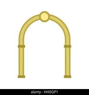 Arco semicircolare icona, stile piatto Illustrazione Vettoriale