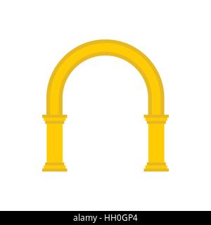 Golden arch icona in stile piatto Illustrazione Vettoriale