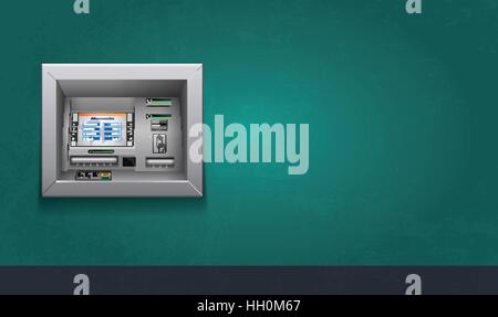 ATM - Automated Teller Machine - Concetto di cassa Illustrazione Vettoriale