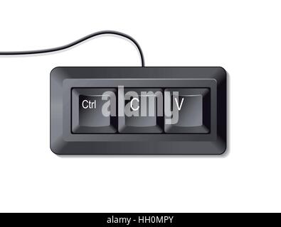 Copia - Incolla Ctrl c ctrl v Illustrazione Vettoriale