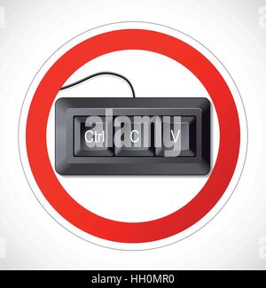 Copia - Incolla Ctrl c ctrl v Illustrazione Vettoriale