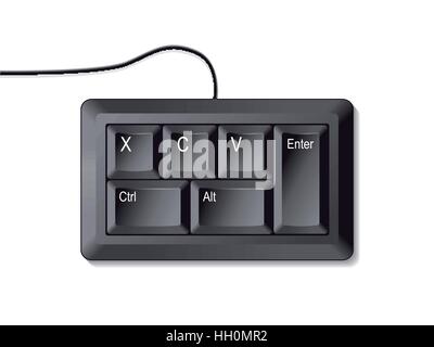 Copia - Incolla Ctrl c ctrl v Illustrazione Vettoriale