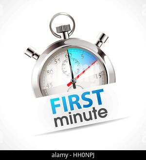 Cronometro - First minute Illustrazione Vettoriale