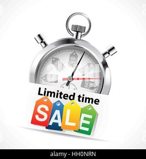 Cronometro - tempo limitato la vendita Illustrazione Vettoriale