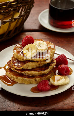 Banana oat pancake Foto Stock