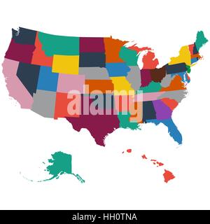 Set di stato usa Mappe su sfondo bianco Illustrazione Vettoriale