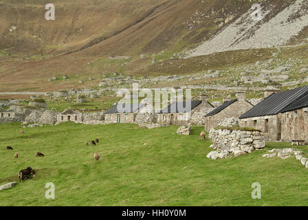 Hirta village, St.Kilda, Ebridi Esterne, Scotland Regno Unito Foto Stock