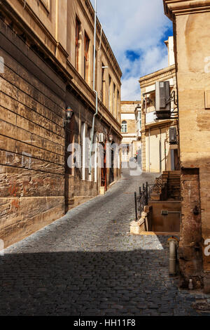 La città vecchia. Vista panoramica di Baku, capitale dell'Azerbaigian. Foto Stock