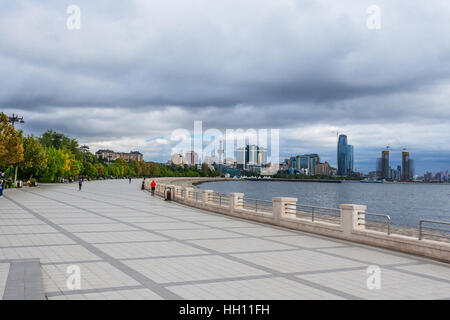 La città vecchia. Vista panoramica di Baku, capitale dell'Azerbaigian. Foto Stock