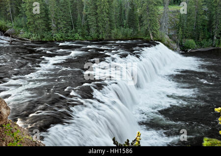 WY02046-00...WYOMING - grotta scende sul Falls River si trova a Bechler entrata al Parco Nazionale di Yellowstone. Foto Stock